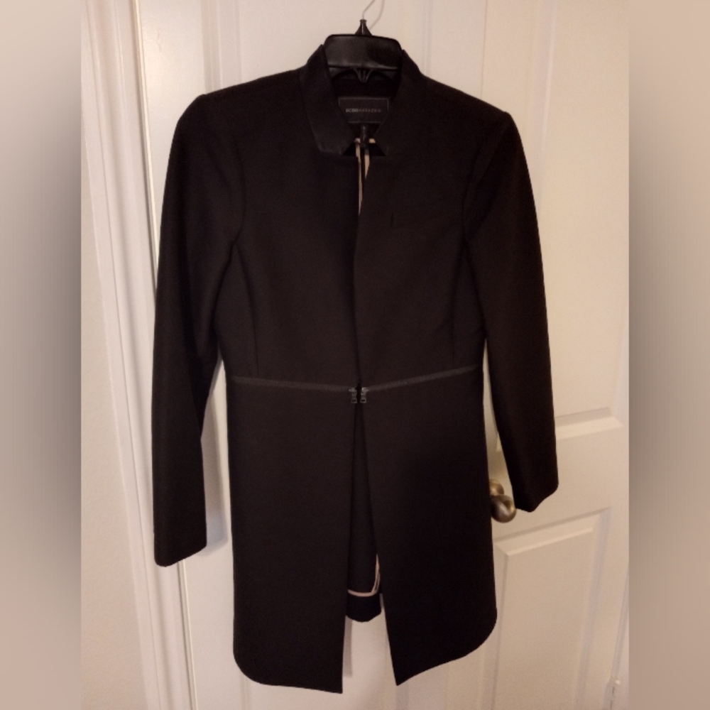 BCBGMAXAZRIA Long Dress Jacket, Size S, In Black.